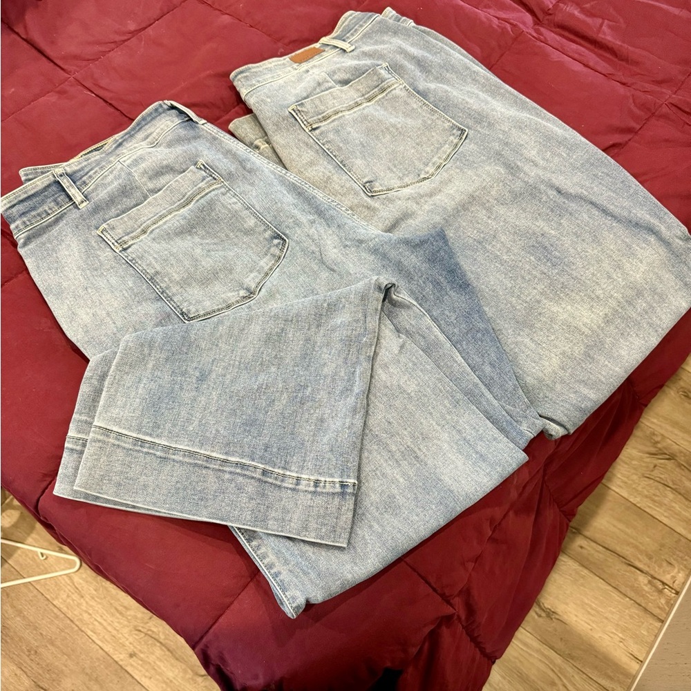 Judy Blue wide leg tall girl friendly. 22W